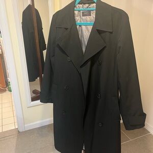 M&S Black Double-Breasted Coat